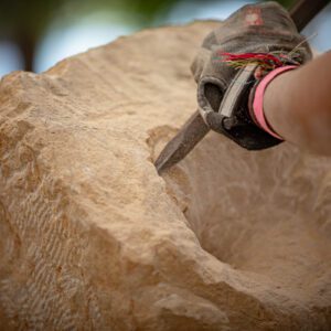 Plastisches Arbeiten mit Sandstein